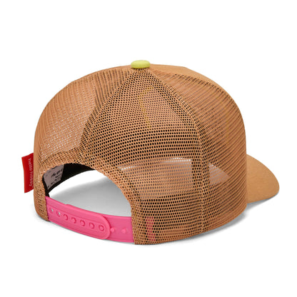 Cappellino bambino marrone visiera curva retina posteriore regolabile Hello Hossy