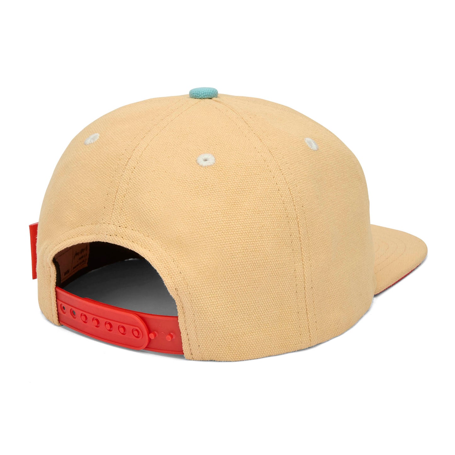 Cappellino bambino crema visiera piatta bottone blu regolabile Hello Hossy