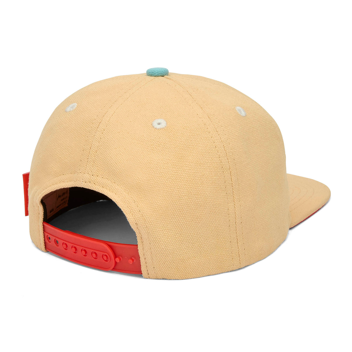 Cappellino bambino crema visiera piatta bottone blu regolabile Hello Hossy
