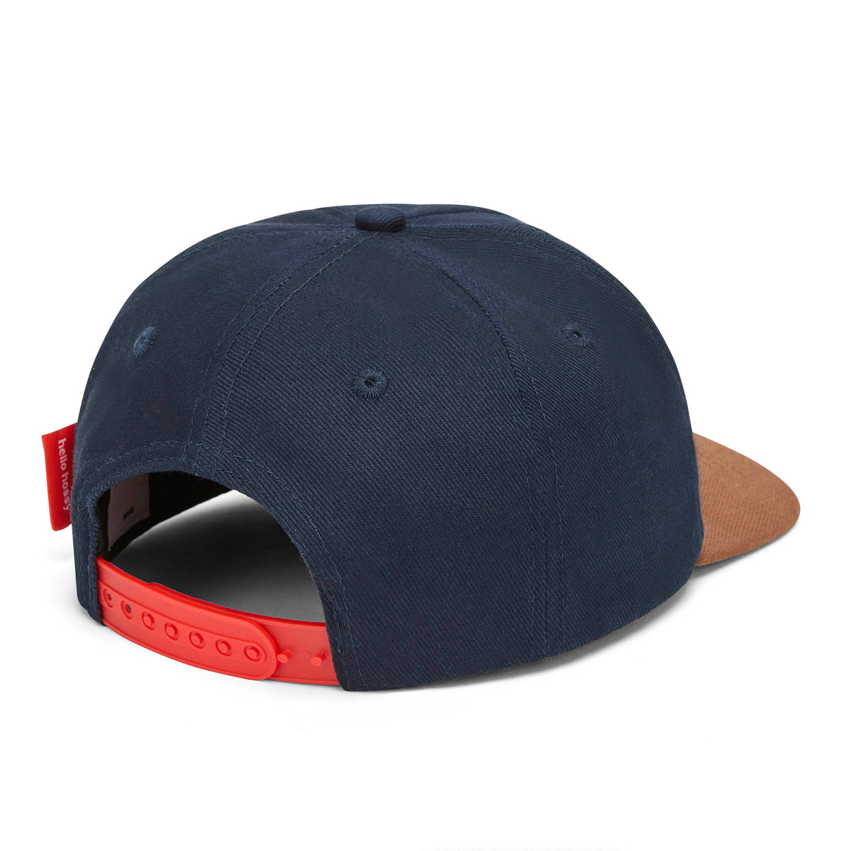 Cappellino bambino blu marrone visiera curva regolabile Hello Hossy