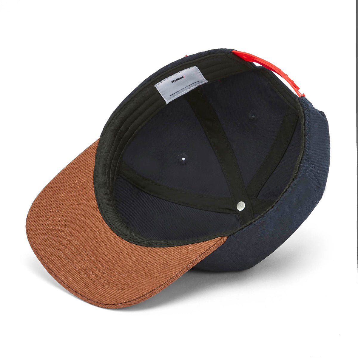 Cappellino per bambini blu con visiera marrone curva Hello Hossy
