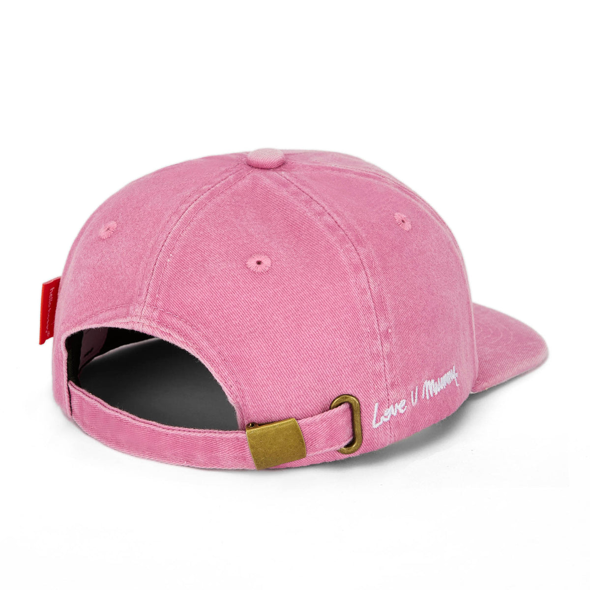 Cappellino bambino rosa visiera curva ricamo mamma Hello Hossy