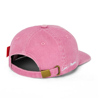 Cappellino bambino rosa visiera curva ricamo mamma Hello Hossy