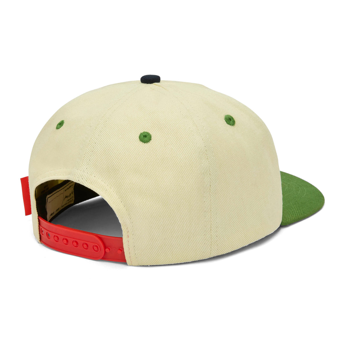 Cappellino bambino bianco e verde con visiera curva regolabile Hello Hossy
