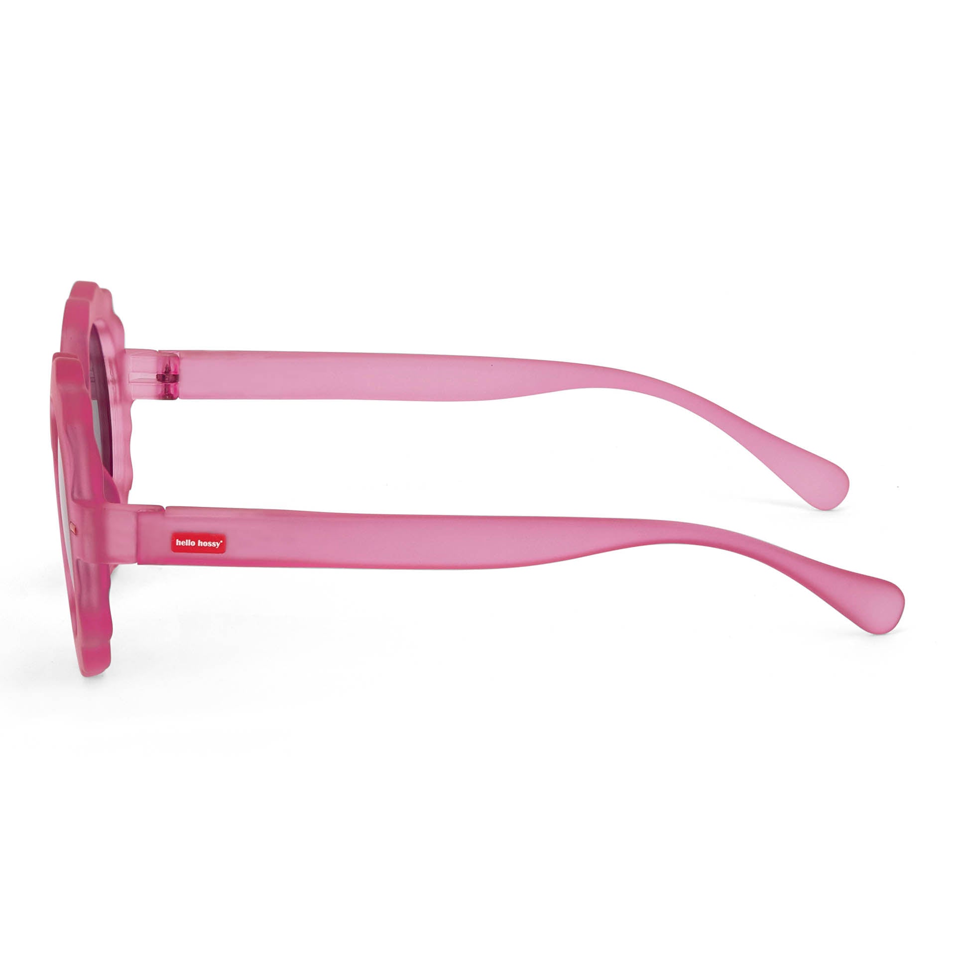 Occhiali da sole per bambini fuchsia, forma a fiore, aste opache Hello Hossy