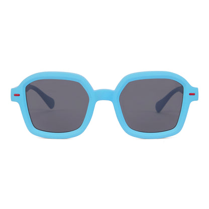 Occhiali da sole per bambini blu, forma quadrata, montatura spessa Hello Hossy