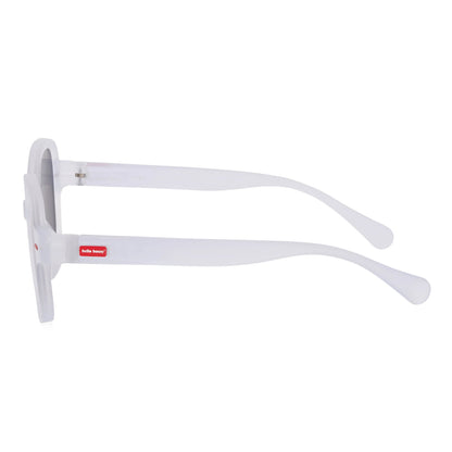 Occhiali da sole bambino grigio blu con montatura rotonda opaca Hello Hossy