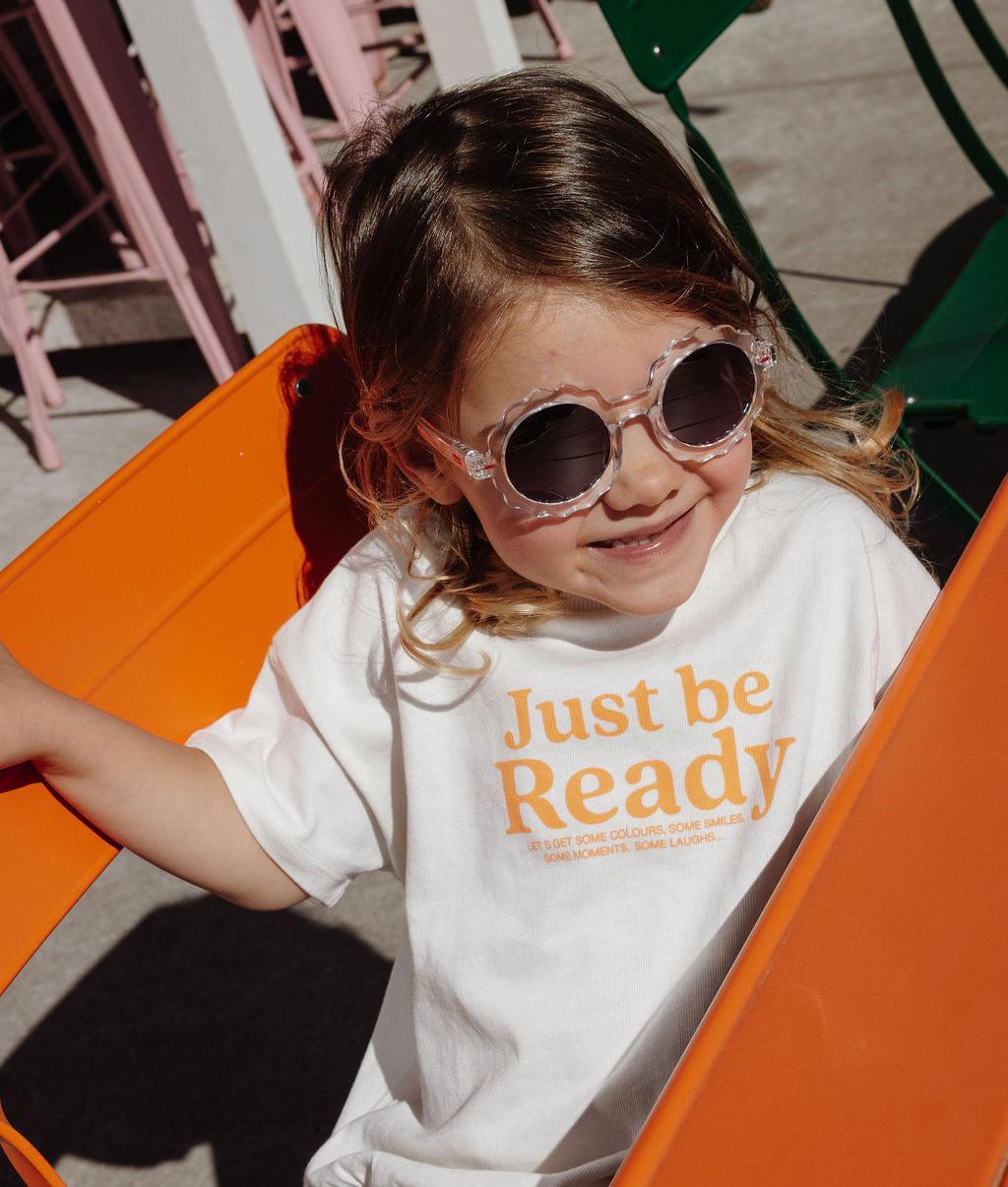 Occhiali da sole per bambini bianchi trasparenti, forma a fiore, Hello Hossy