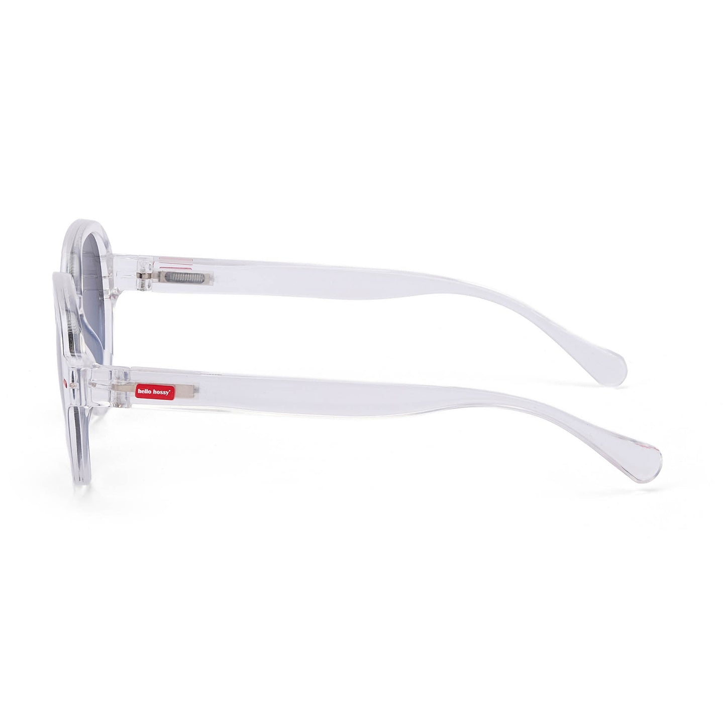 Occhiali da sole bambino bianco trasparente forma rotonda Hello Hossy