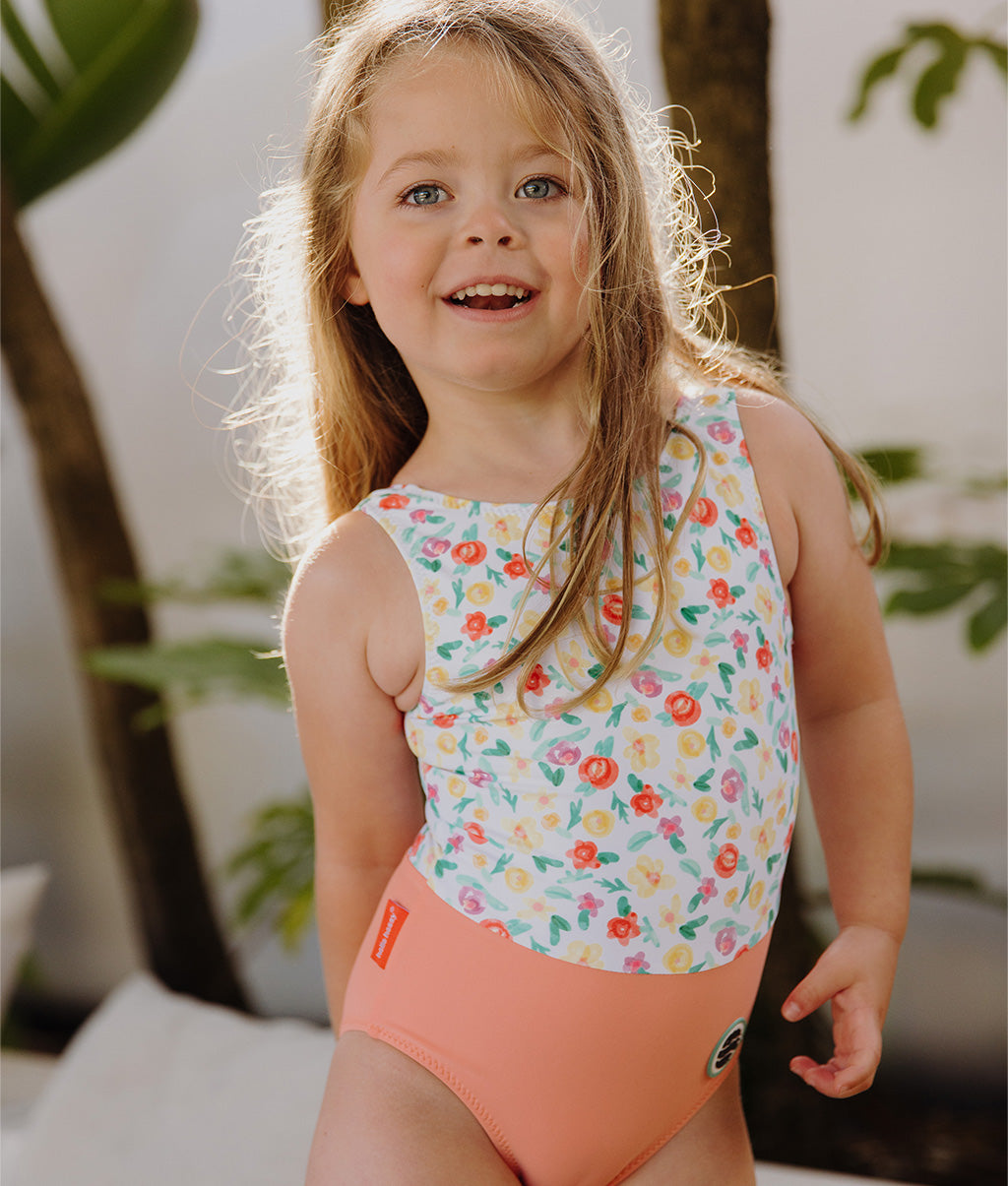 Costume da bagno bambina Watercolor anti-UV, intero, Cool Kids Only !