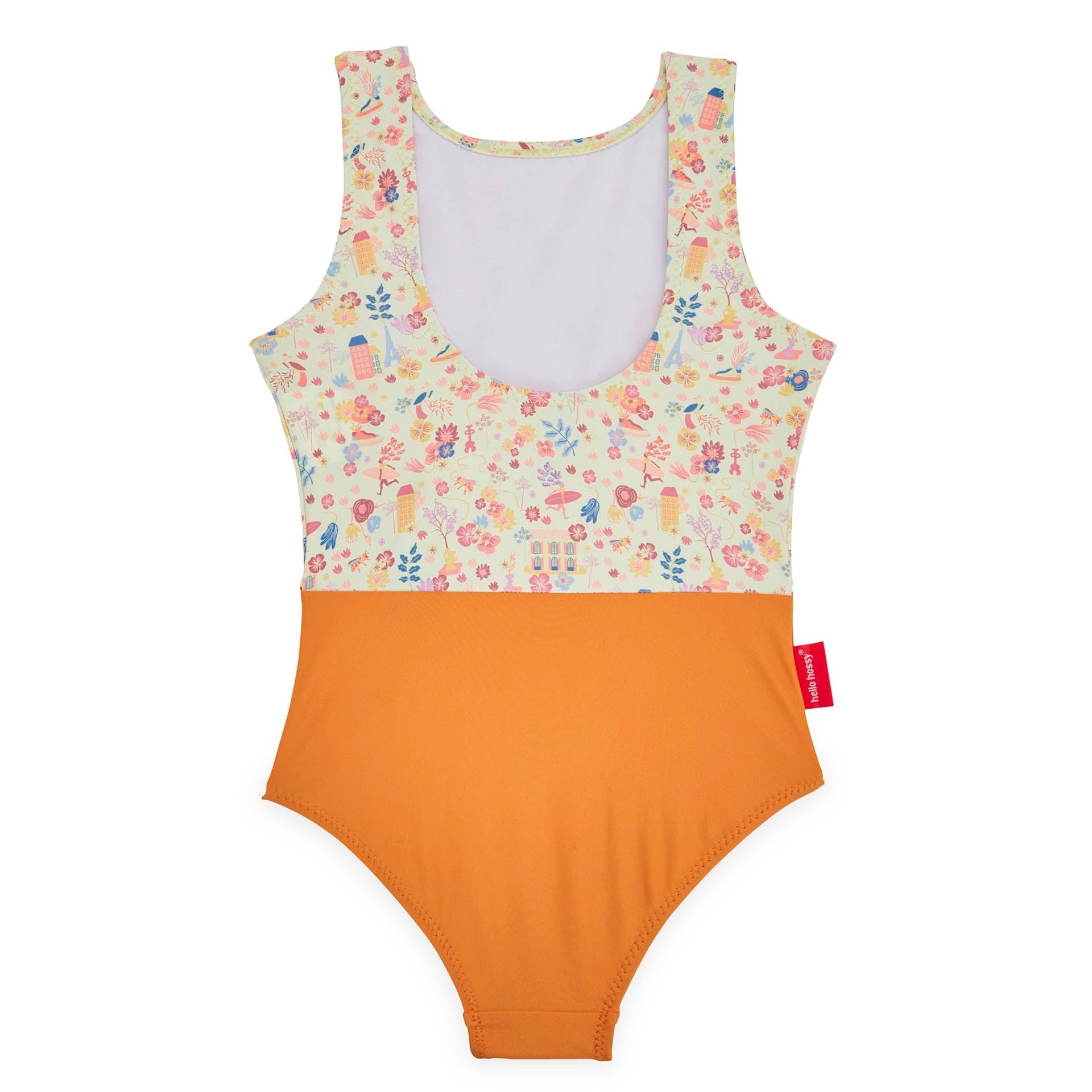 Costume da bagno bambina Dried Flowers Anti-UV, intero, Cool Kids Only!