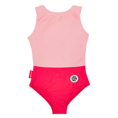 Costume da bagno bambina Mini Framboise Anti-UV, intero, Cool Kids Only !