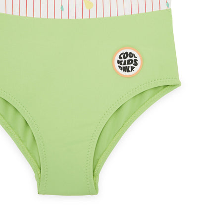 Costume da bagno da bambina Pear anti-UV, intero, Cool Kids Only!