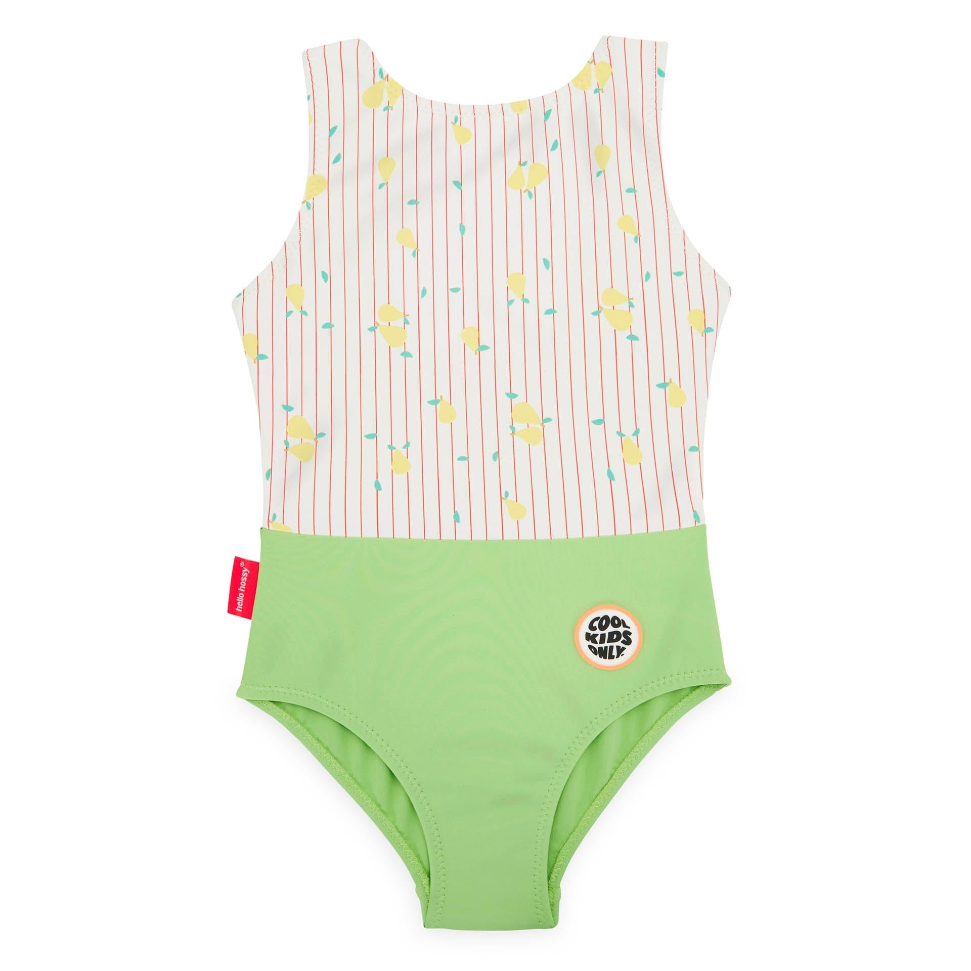 Costume da bagno da bambina Pear anti-UV, intero, Cool Kids Only!