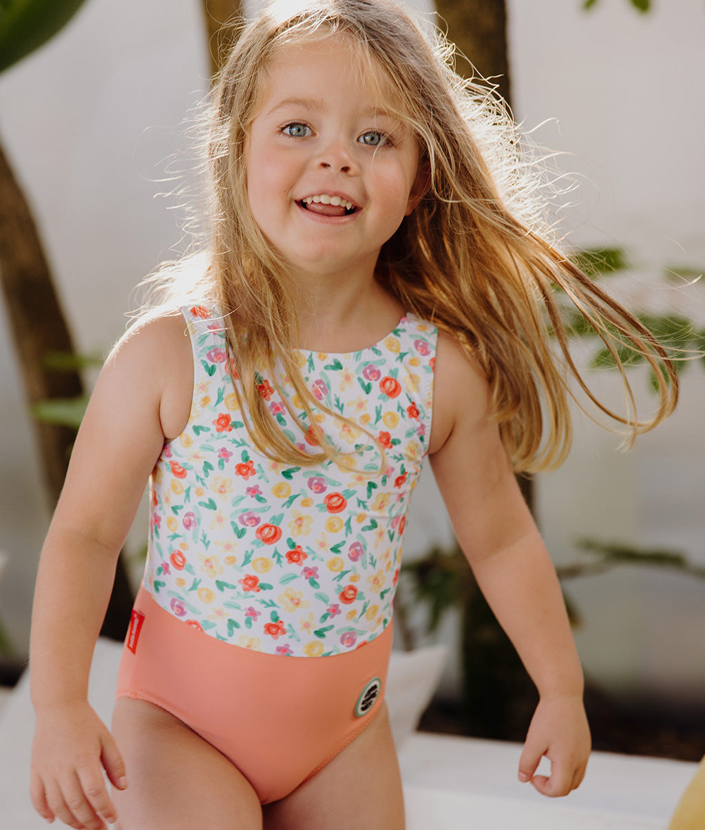 Costume da bagno bambina Watercolor anti-UV, intero, Cool Kids Only !