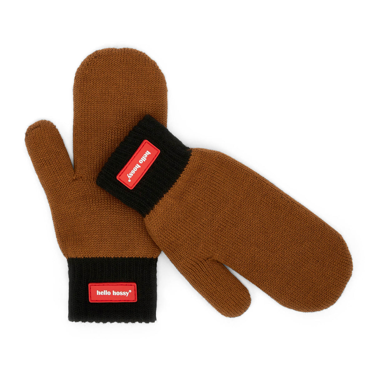 Muffole in maglia bicolore Hotty Blacky per bambini e bebè – vista piatta