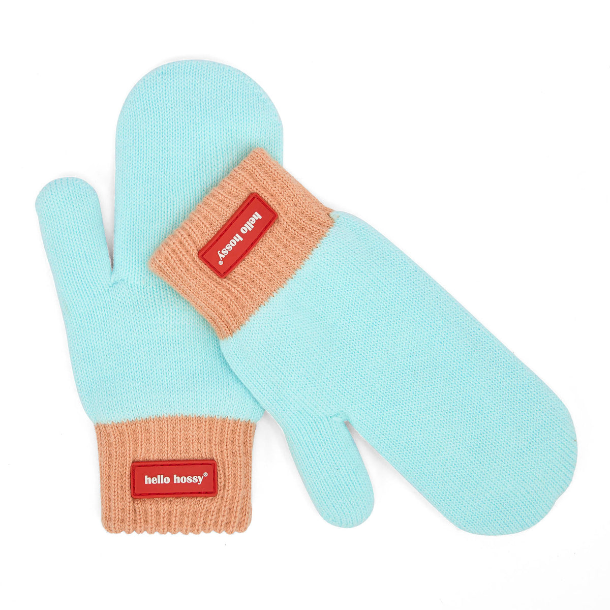 Muffole in maglia bicolore Hotty Candy per bambini e neonati – vista piatta