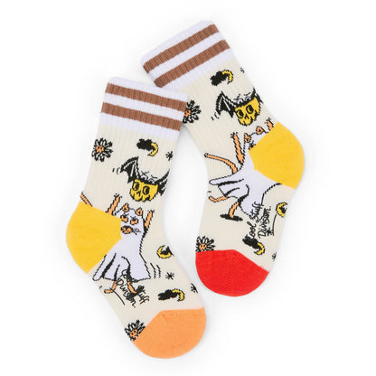 Calzini per bambini con motivo Halloween arancione rosso giallo Hello Hossy