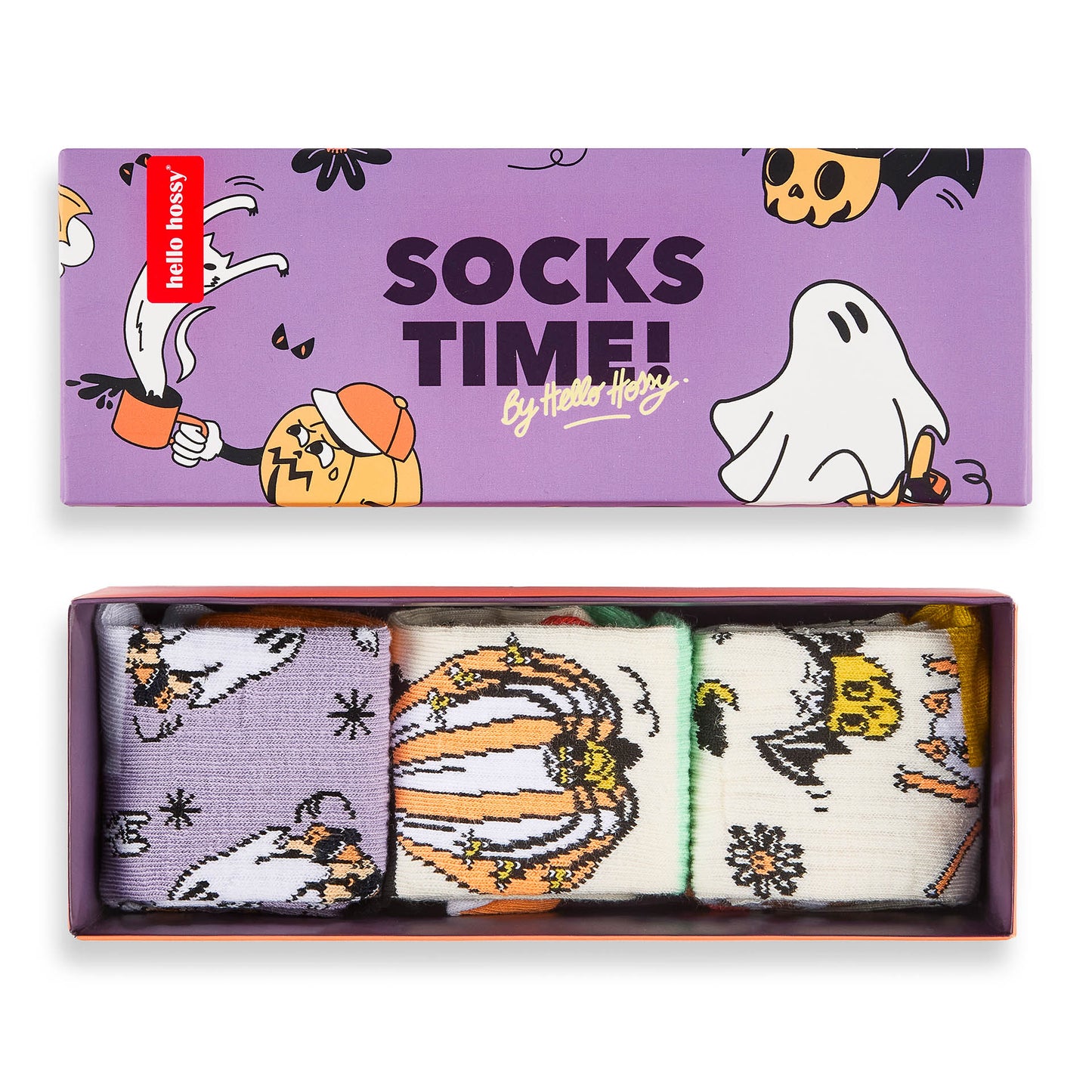 Set calzini bambino motivi Halloween zucca fantasma colorato Hello Hossy