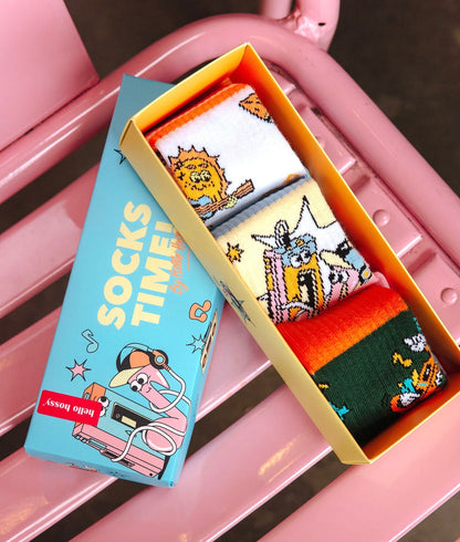 Set calzini bambino motivi musica colorati cotone bio Hello Hossy