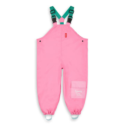 Pantaloni antipioggia impermeabili con spalline Ali per bambino – vista frontale piatta