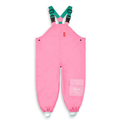 Pantaloni antipioggia impermeabili con spalline Ali per bambino – vista frontale piatta