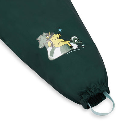 Pantaloni antipioggia con spalline Captain per bambino – dettaglio elastico caviglia