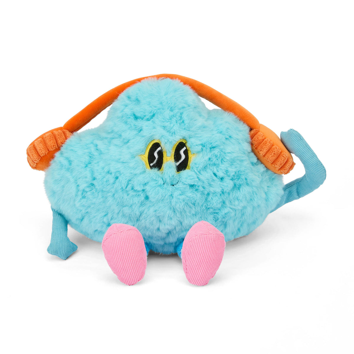 Peluche originale per bambino Hello Hossy a forma di nuvola Rock N Cloud - vista frontale, appoggiato