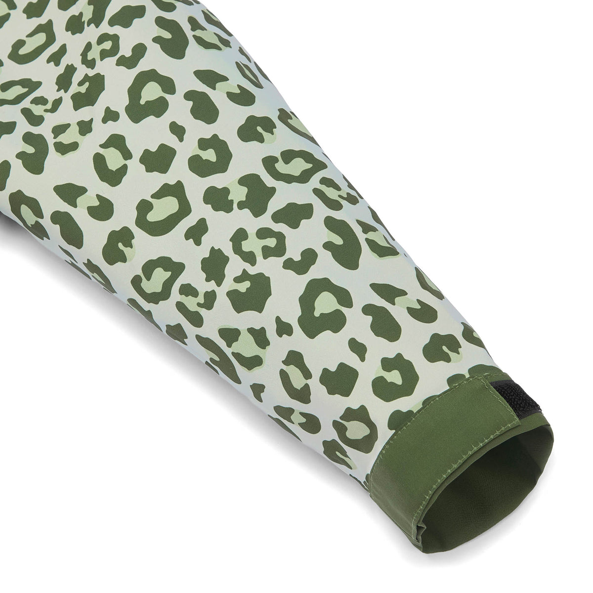 Poncho antipioggia per bambini verde stampato leopard, manica regolabile Hello Hossy
