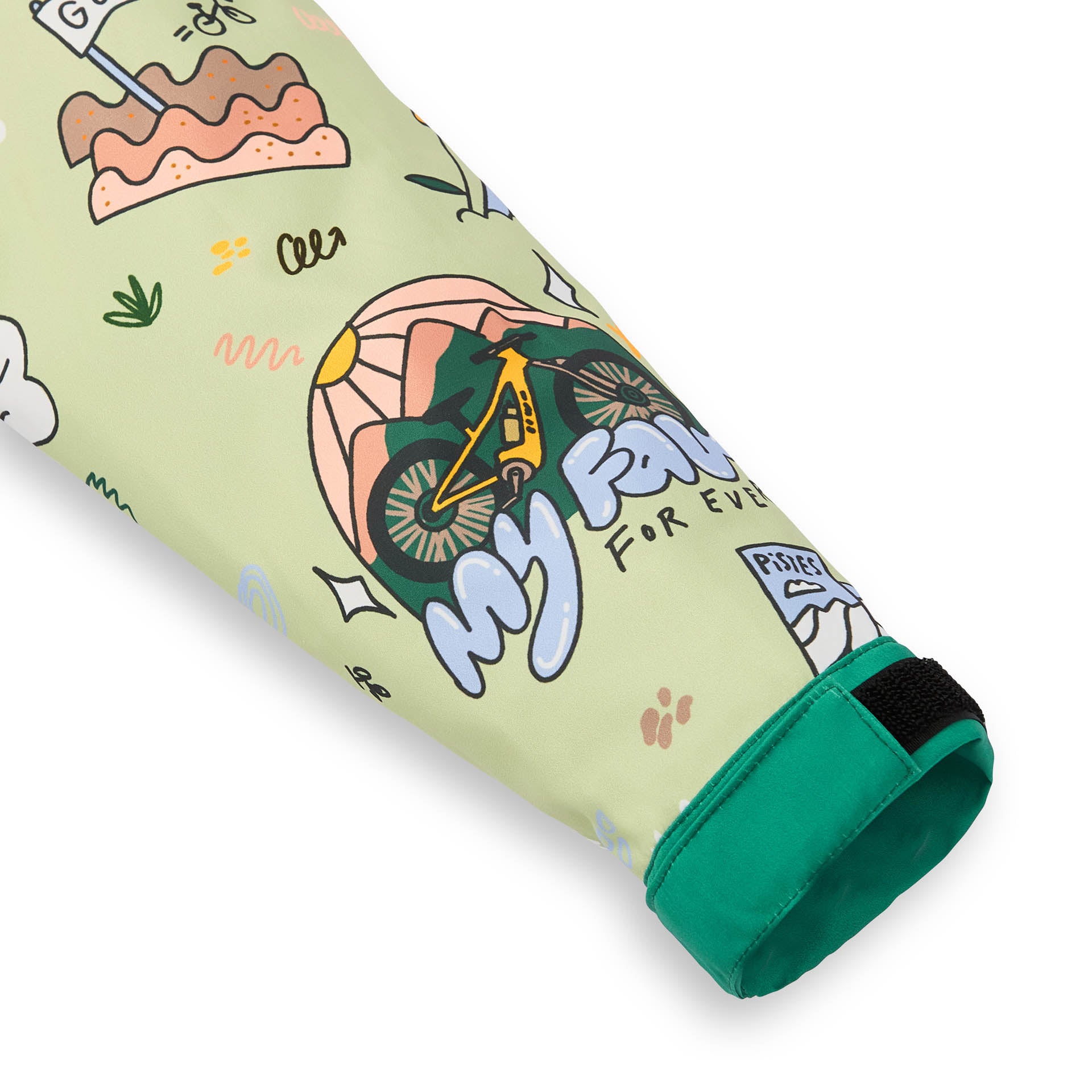 Poncho antipioggia impermeabile Mountain Ride per bambini - dettaglio polsino regolabile