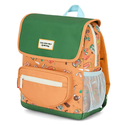 Zaino bambino marrone motivo musica patch Hello Hossy