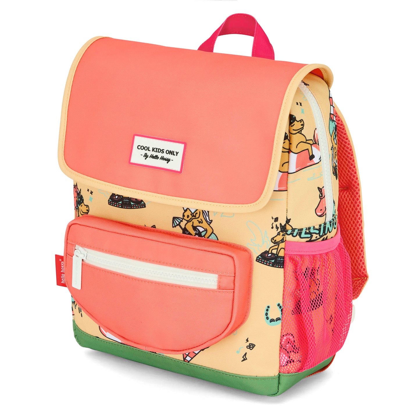 Zaino giallo e rosa per bambini con stampa unicorno Hello Hossy