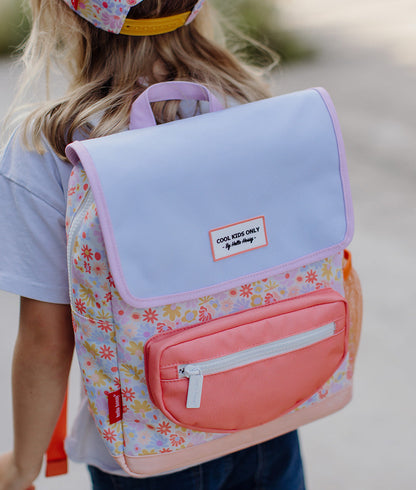 Cartella scolastica bambini Retro Flowers, eco-responsabile, dai 2 anni, Cool Kids Only!