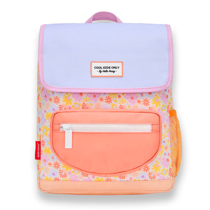 Cartella scolastica bambini Retro Flowers, eco-responsabile, dai 2 anni, Cool Kids Only!