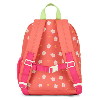 Zaino bambino corallo motivo fiori spalline imbottite Hello Hossy