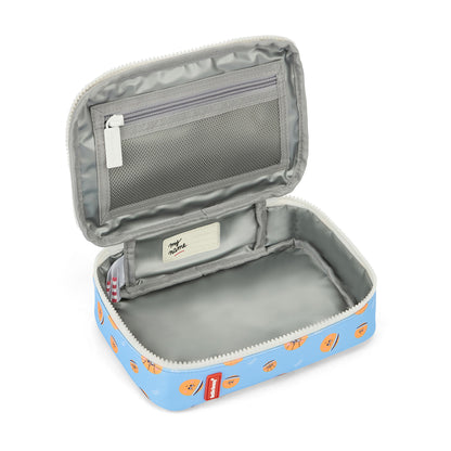 Borsa merenda bambino blu arancione con motivo sportivo Hello Hossy