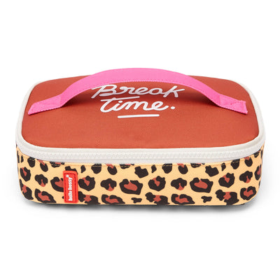 Borsa merenda bambino crema motivo leopard manico rosa Hello Hossy