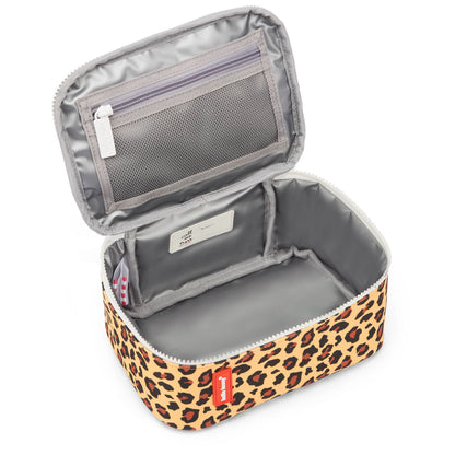 Borsa pranzo bambino con stampa leopard crema marrone interno termico Hello Hossy