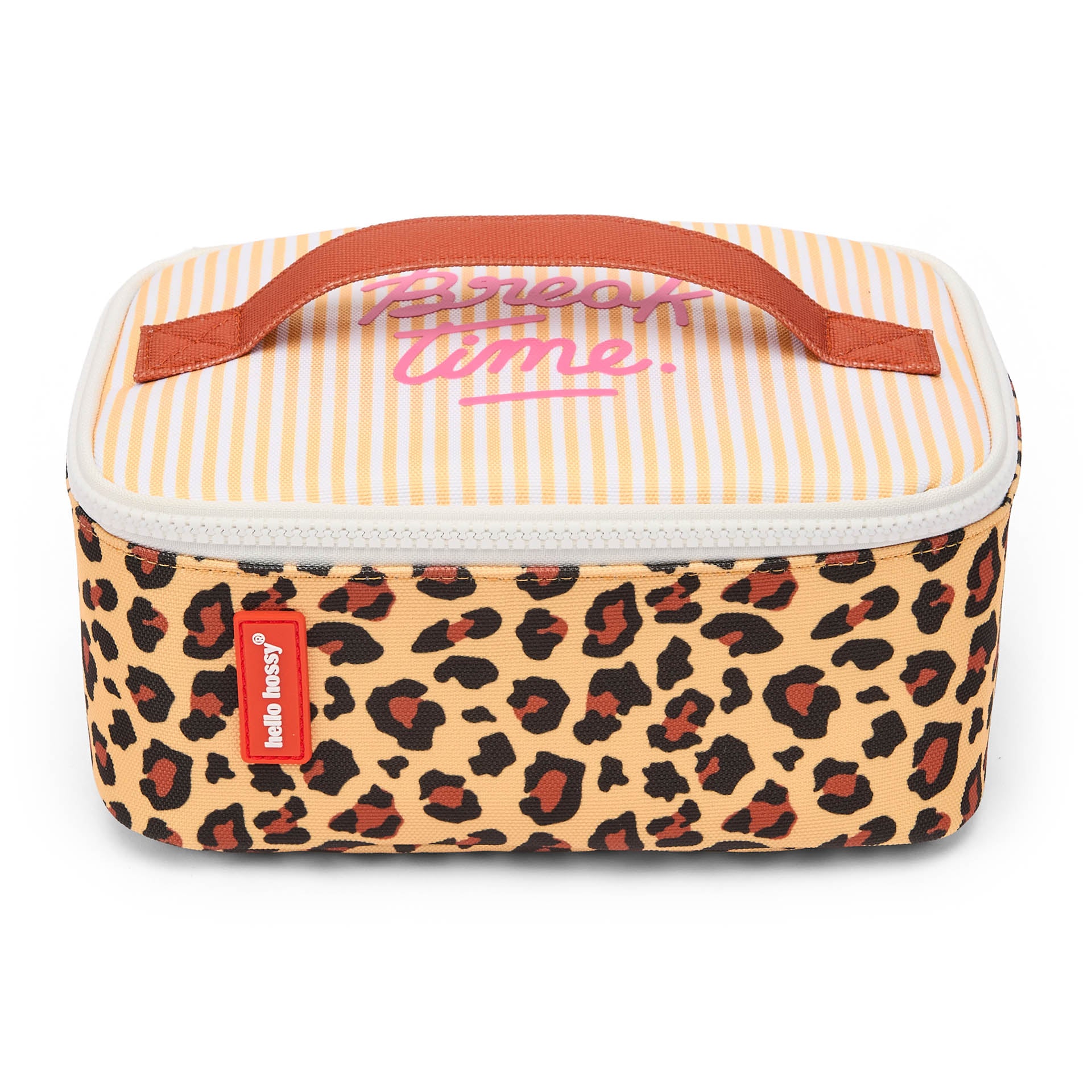 Borsa pranzo per bambini crema marrone con motivo leopard Hello Hossy