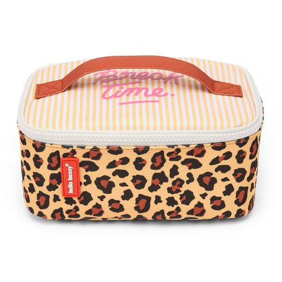 Borsa pranzo per bambini crema marrone con motivo leopard Hello Hossy