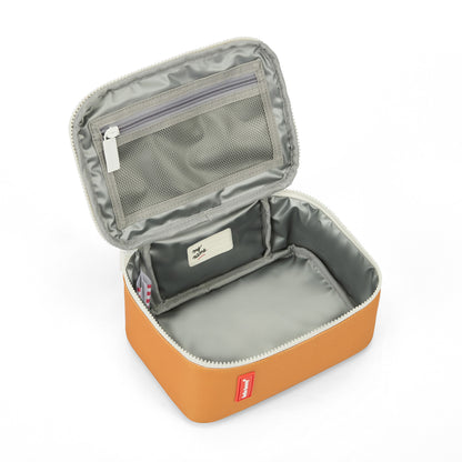 Borsa pranzo blu per bambino, interno grigio con scomparto con zip Hello Hossy