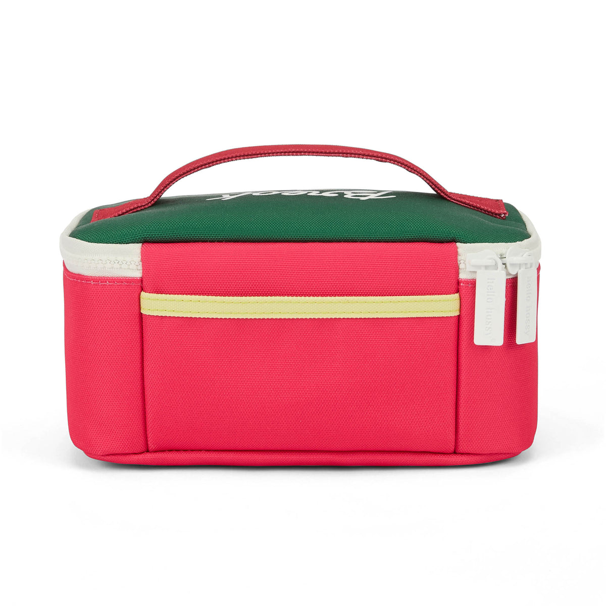 Borsa pranzo bambino framboise verde manico zip Hello Hossy