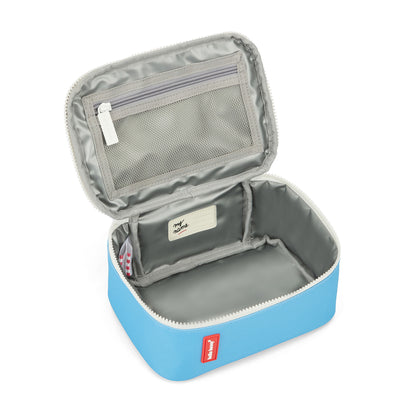 Borsa pranzo blu per bambino con interno isotermico e tasca in rete Hello Hossy