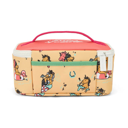 Borsa pranzo per bambini gialla con motivo unicorno multicolore Hello Hossy