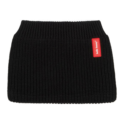 Snood in maglia, foderato in pile, Cocoon Blacky per bambini e neonati – vista piatta