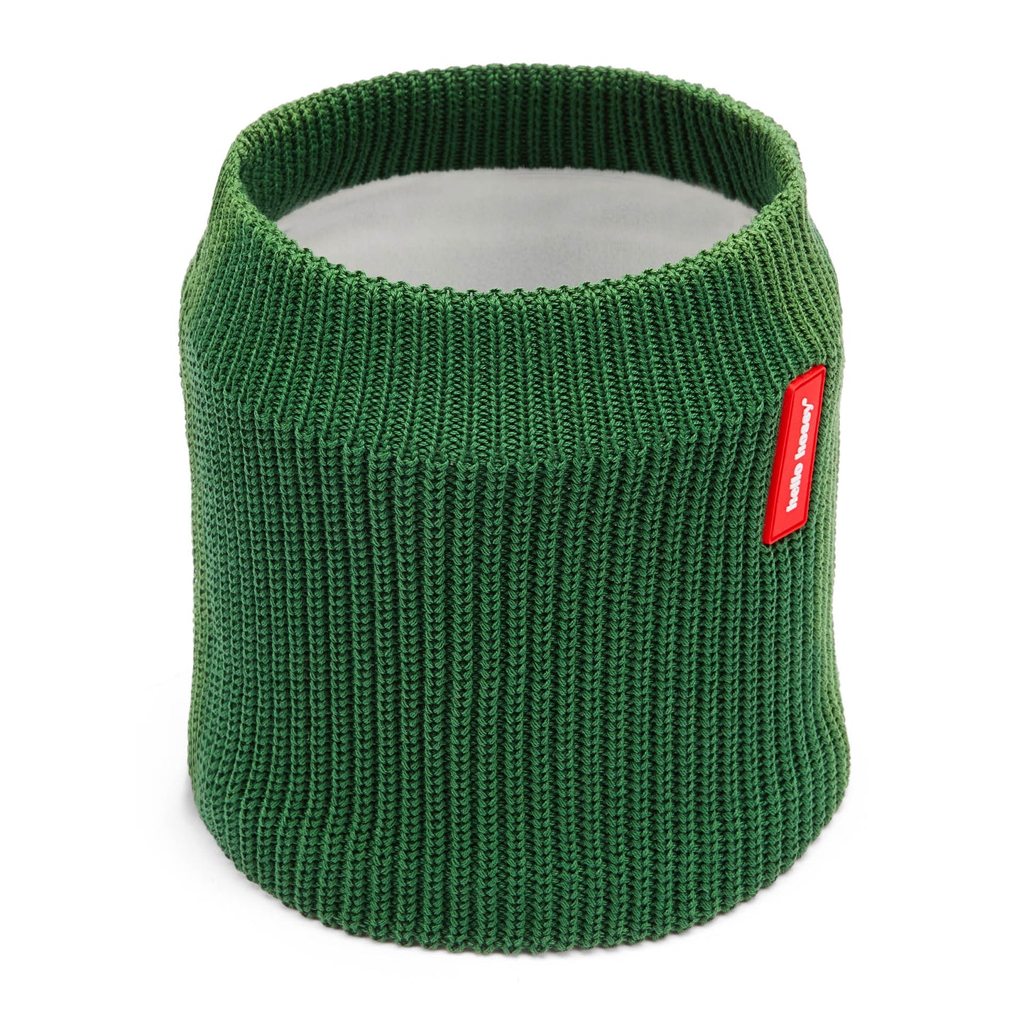 Snood bambino verde maglia a coste fodera in pile Hello Hossy