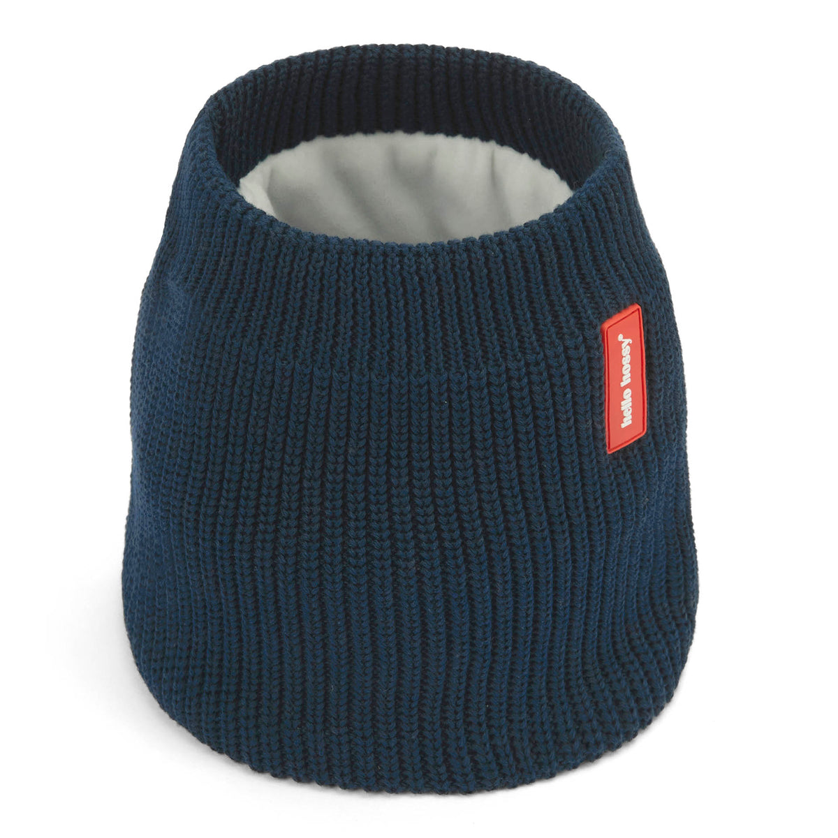Scaldacollo in maglia tinta unita e pile Cocoon Polo per bambini e bebè – vista a tre quarti