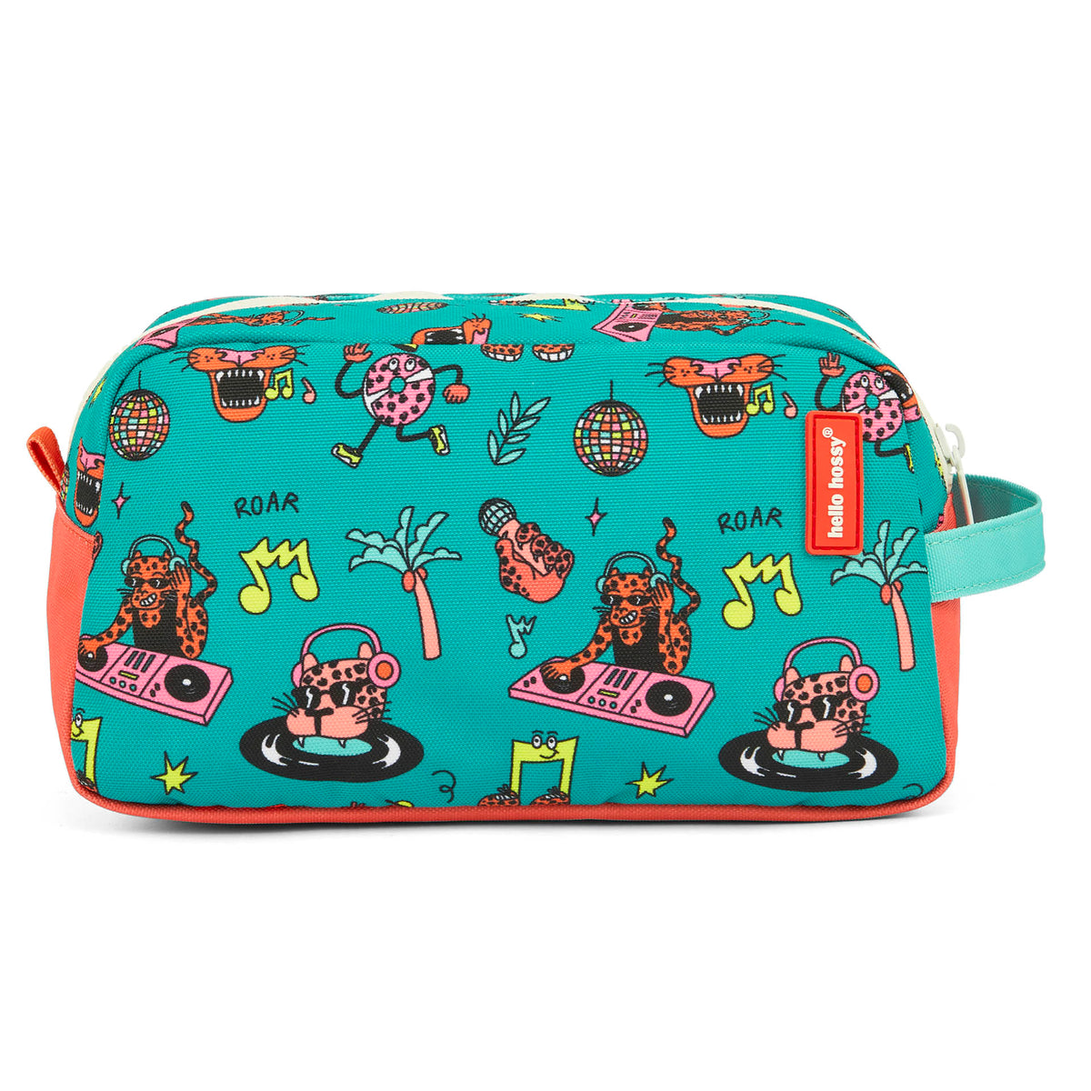 Beauty case bambino verde con motivi musica Hello Hossy