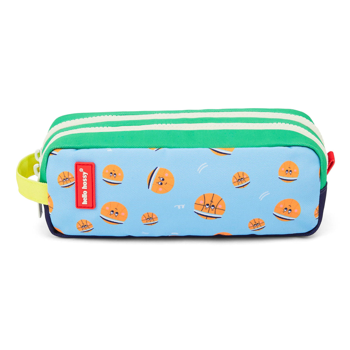 Astuccio scolastico bambino blu motivo palloni da basket Hello Hossy