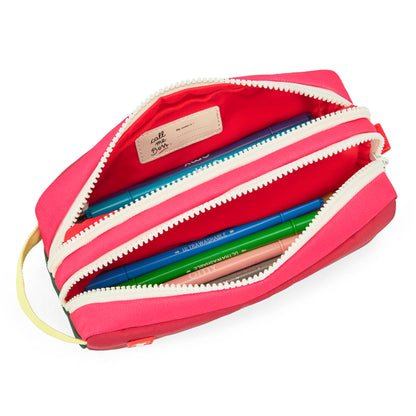 Astuccio scolastico bambino framboise doppio scomparto Hello Hossy